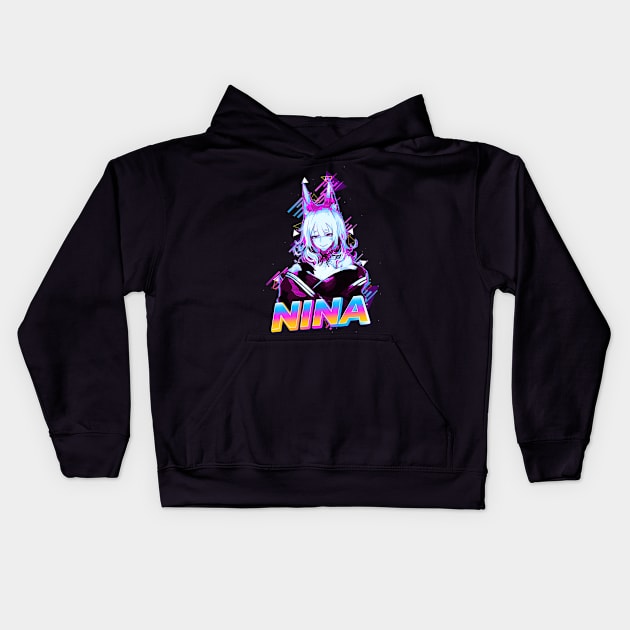 Nina Kosaka NIJISANJI Kids Hoodie by ThomaneJohnson